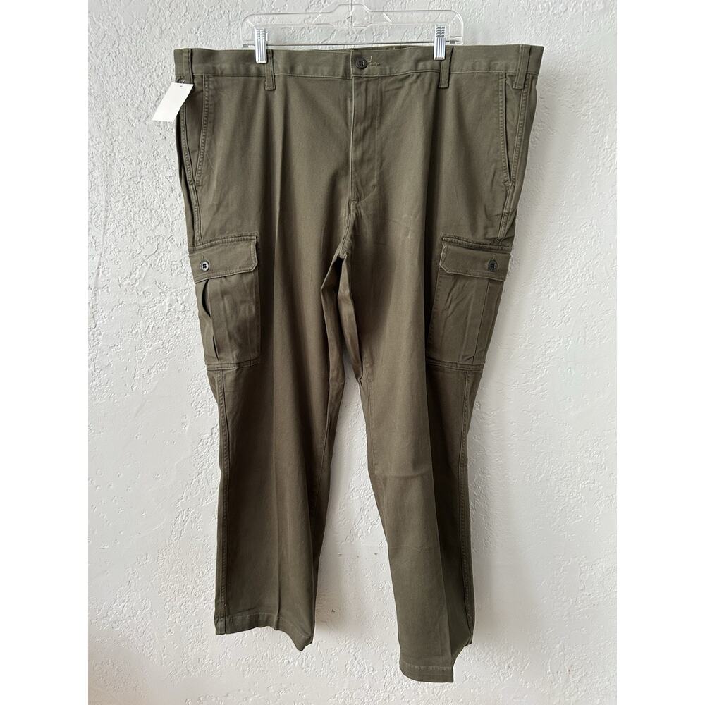 Dockers The Broken In Cargo Utility Pants Mens 46x30 Green Big & Tall Stretch